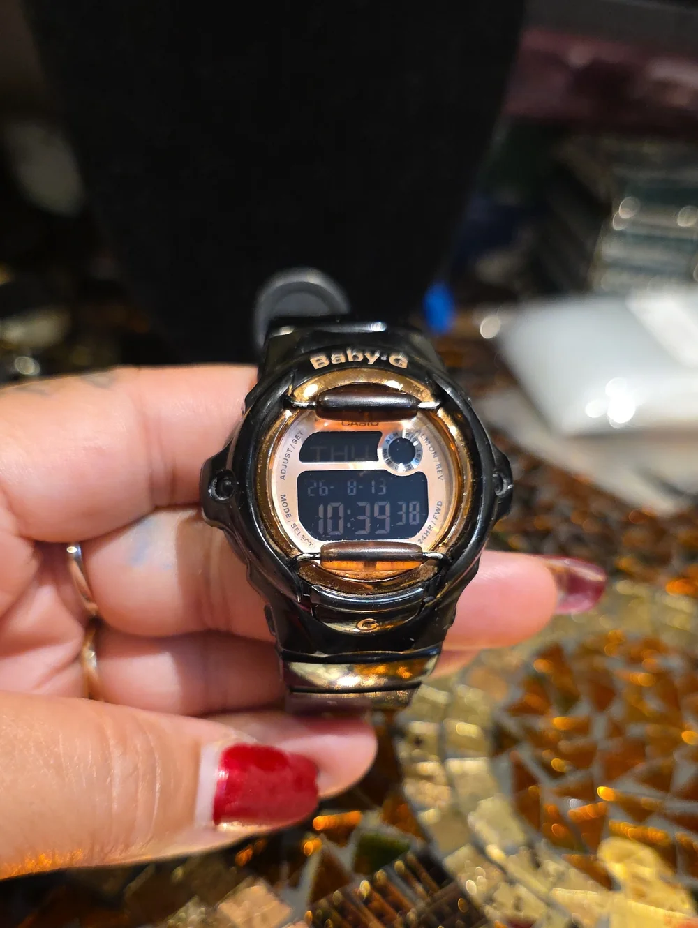 Black and Gold Sport Digital Watch